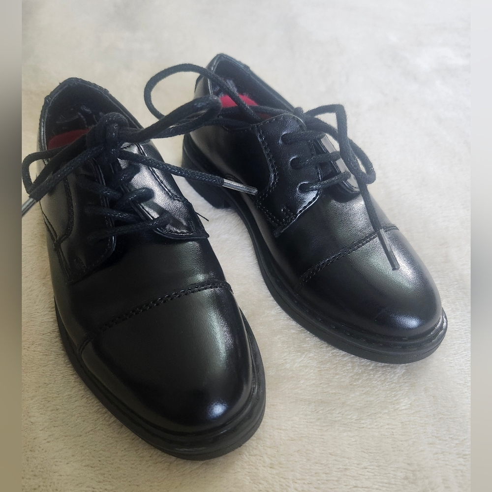 Classic Black Kids Dress Lace-Up Shoes